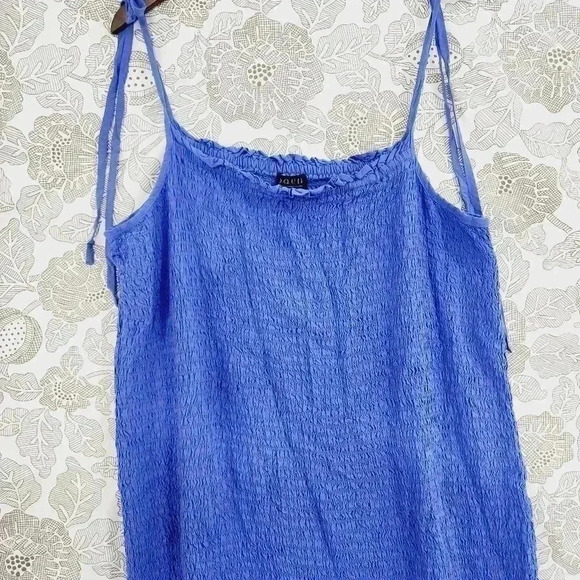 Eloquii Midi Tank Dress Ruched Tied Shoulder 26/28 Unlined - Picture 5 of 8